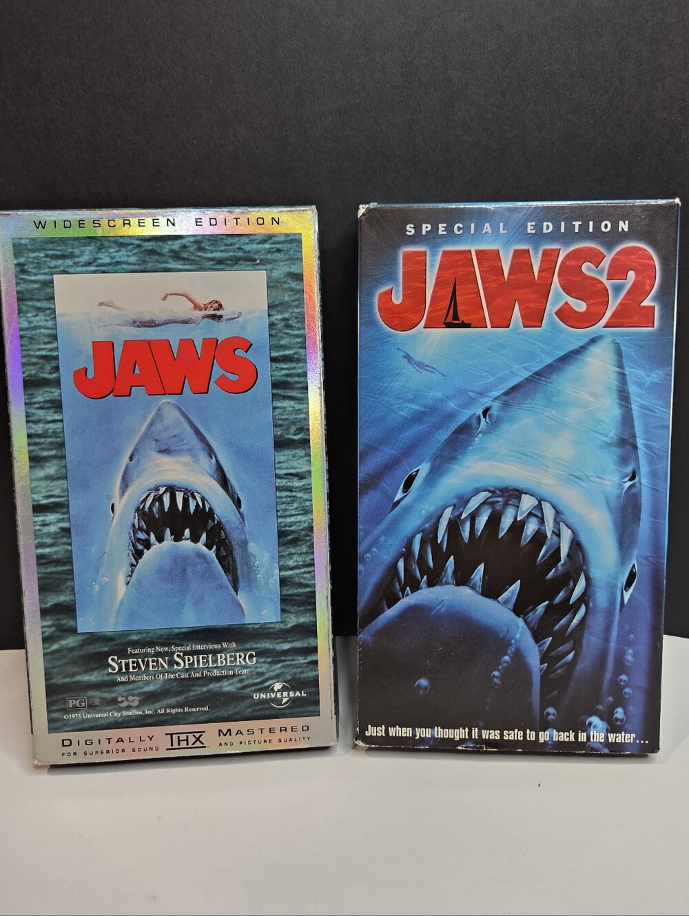 Jaws & Jaws 2 VHS Bundle Special Editions Vintage Cult Horror Tested & Working